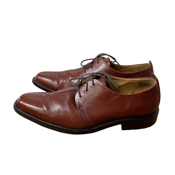 Cole Haan Men's 10.5 Beckett Split Toe Dress Shoes Leather Lace Up Oxfords Brown - Picture 1 of 5